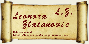 Leonora Zlatanović vizit kartica